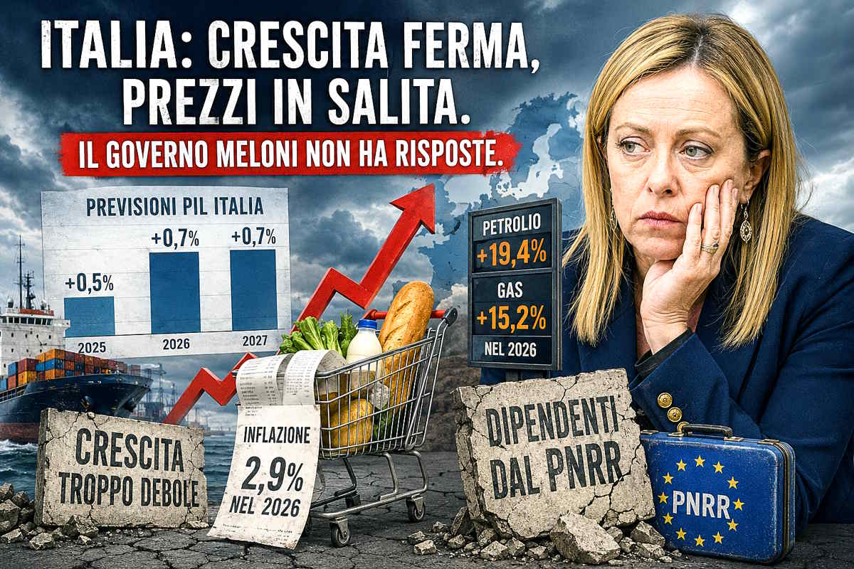 Italia, crescita debole e bollette in aumento: le previsioni Istat mettono a nudo i limiti del governo Meloni