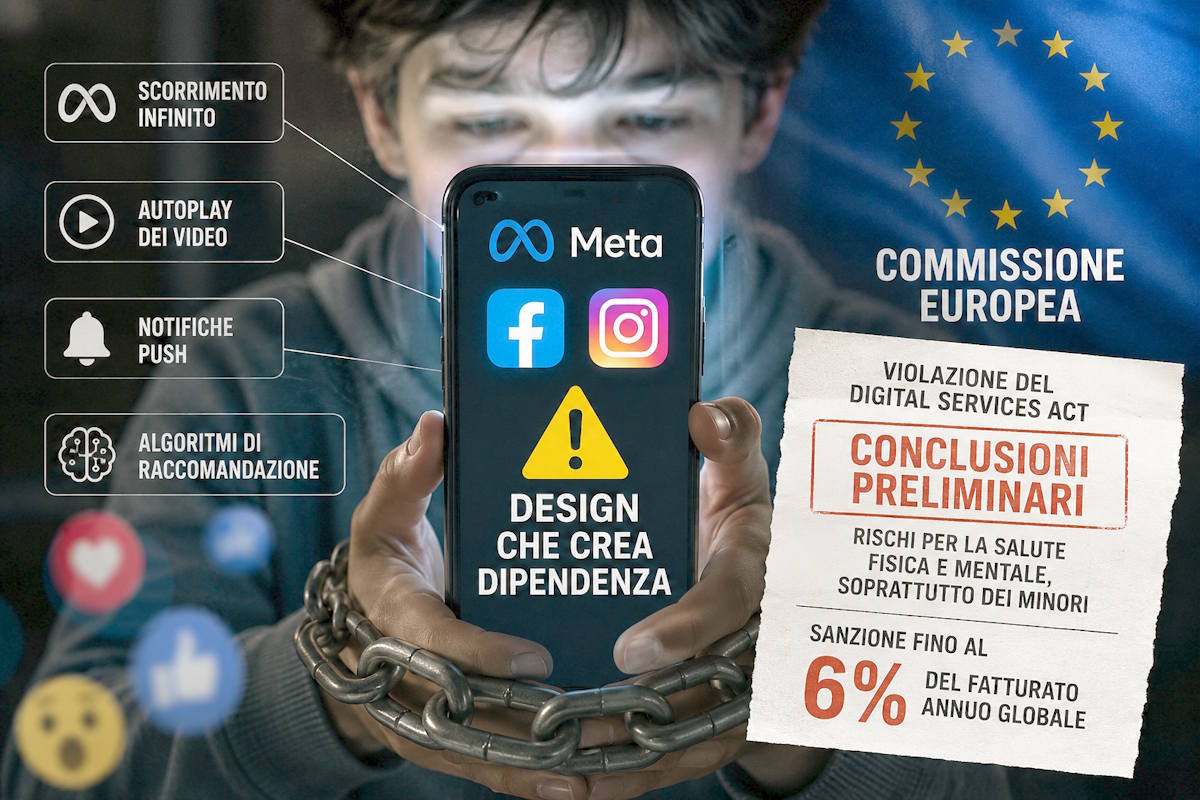 Meta nel mirino dell'UE: Facebook e Instagram accusati di favorire la dipendenza. Rischio multa fino al 6% del fatturato globale